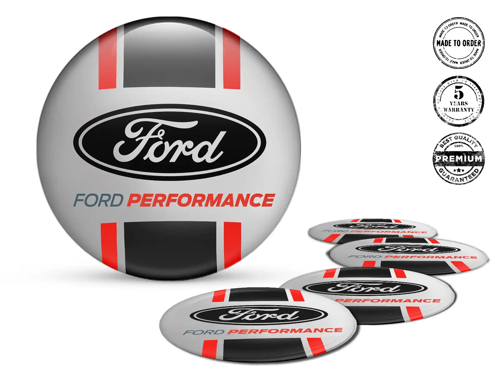 Ford Calcomanías en Ruedas Emblemas Resina Bombada